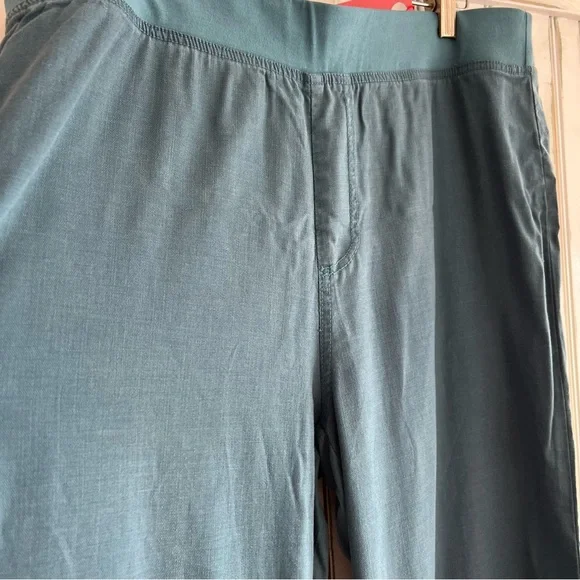 NWT XCVI Teal Hydra Flare Pant in sz L Large little smudge - Picture 8 of 13